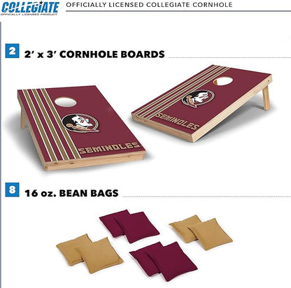 2' x 3' Solid Wood Cornhole Set with Direct Print HD Team Graphics – Great Gift for Any NCAA Fan!