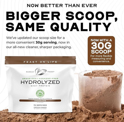 Muscle Feast Hydrolyzed Whey Protein Powder, Grass Fed and All Natural Hormone-Free, Hydro Whey