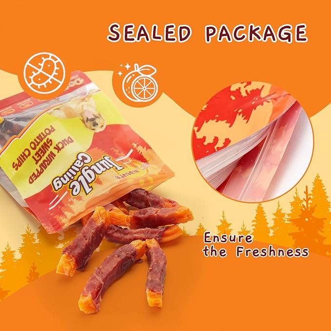 Jungle Calling Sweet Potato & Duck Dog Treats, Vegetarian, Nutritious and Delicious Snacks for Your
