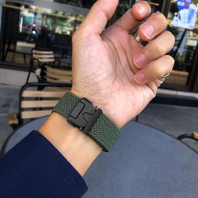 Braided Bands Compatible with Garmin Vivoactive 6/5/3/Venu 2 Plus/Forerunner 165/55/645/245 Music