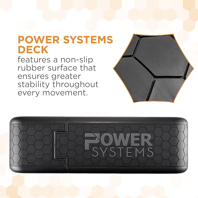 Power Systems Step Bench & Weight Bench | Aerobic Platform & Plyo Box for Cardio, Strength |