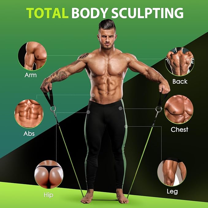 WHATAFIT Resistance Bands, Exercise Bands，Resistance Bands for Working Out, Work Out Bands with