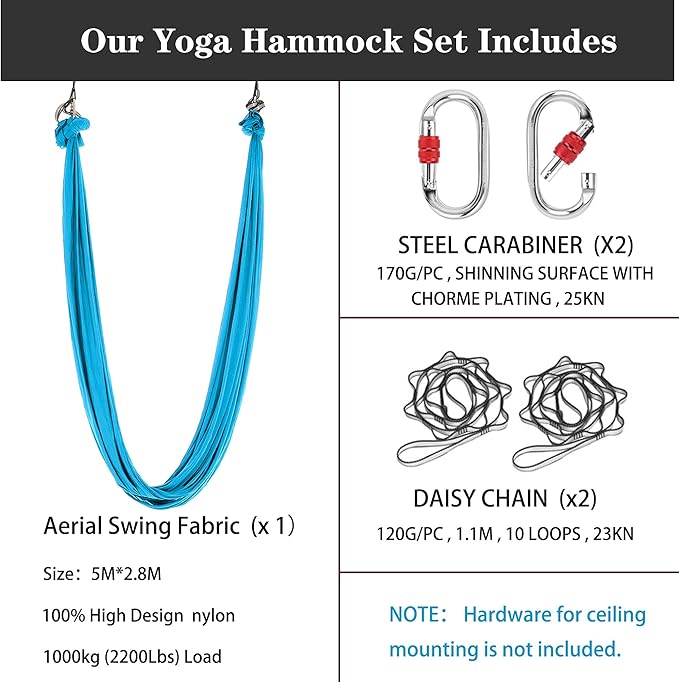 5.5 Yards Aerial Silk Swing Outdoor Hammock Aerial Yoga Swing For Adults,Aerial Yoga Hammocks for