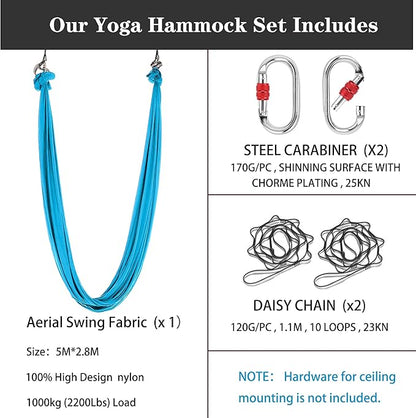 5.5 Yards Aerial Silk Swing Outdoor Hammock Aerial Yoga Swing For Adults,Aerial Yoga Hammocks for