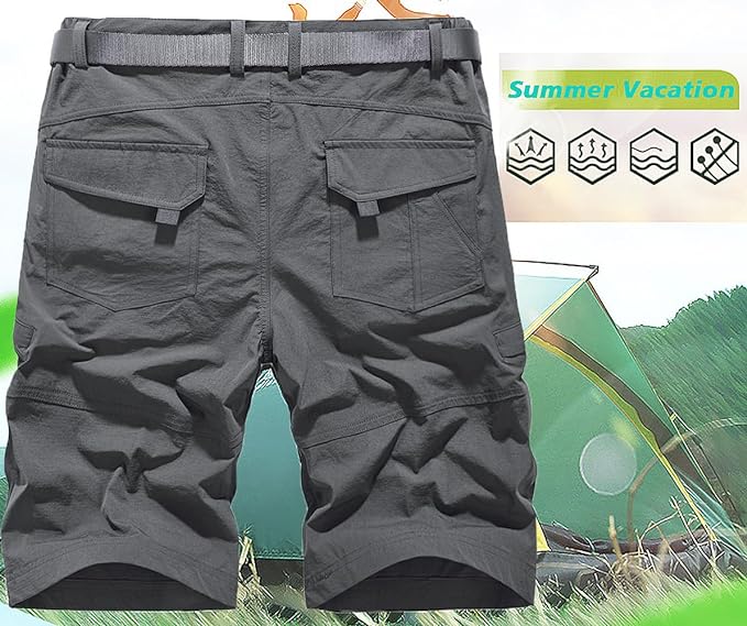Quick Dry Hiking Shorts Men's Cargo Casual Outdoor 4-Way Stretchy Lightweight Summer Short with
