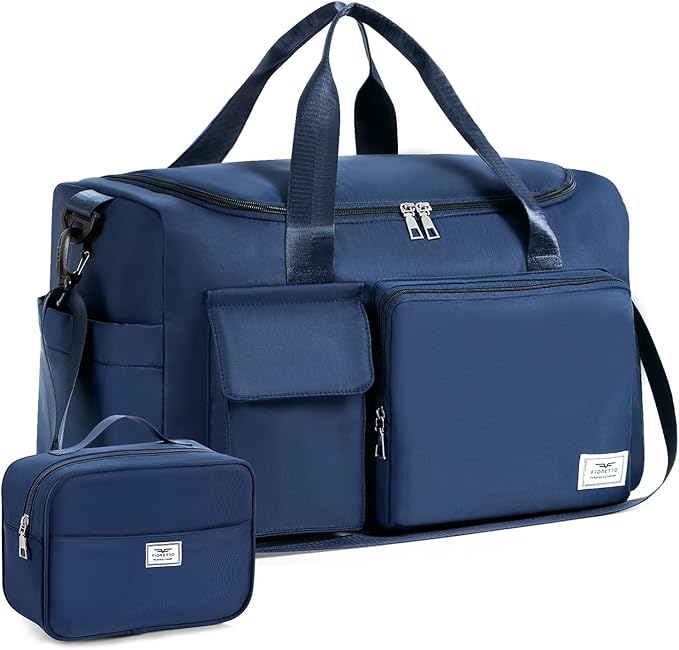FIORETTO Women's Gym Duffle Bag with Shoes Compartment, 37L Capacity, Ideal for Travel, Gym