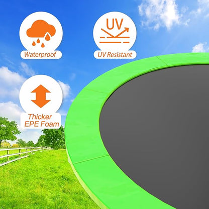 Trampoline Pad 10ft 12ft 14ft 15ft 16ft Trampoline Replacement Safety Pad, Waterproof and