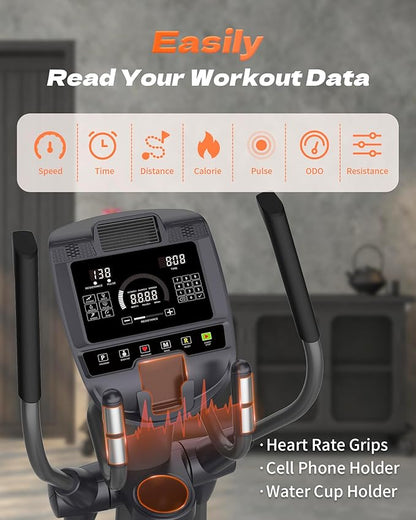 Elliptical Machine, Elliptical Exercise Machine for Home with Hyper-Quiet Magnetic Drive System