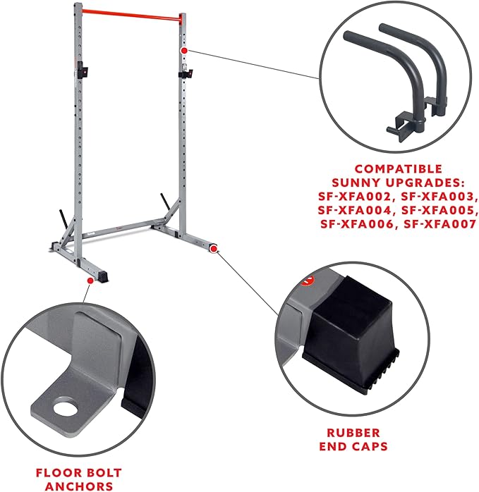 Sunny Health & Fitness Multifunctional Strength Training Home Gym ??Complete Workout Equipment with