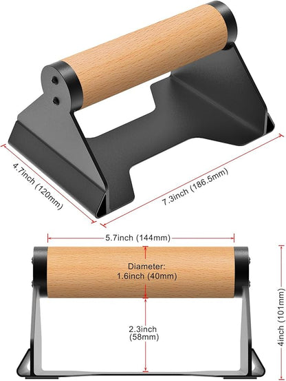 Kipika Push Up Bars, Pushup Stands, Ergonomic Wooden Handles, Anti-slip Rubber Base Pads