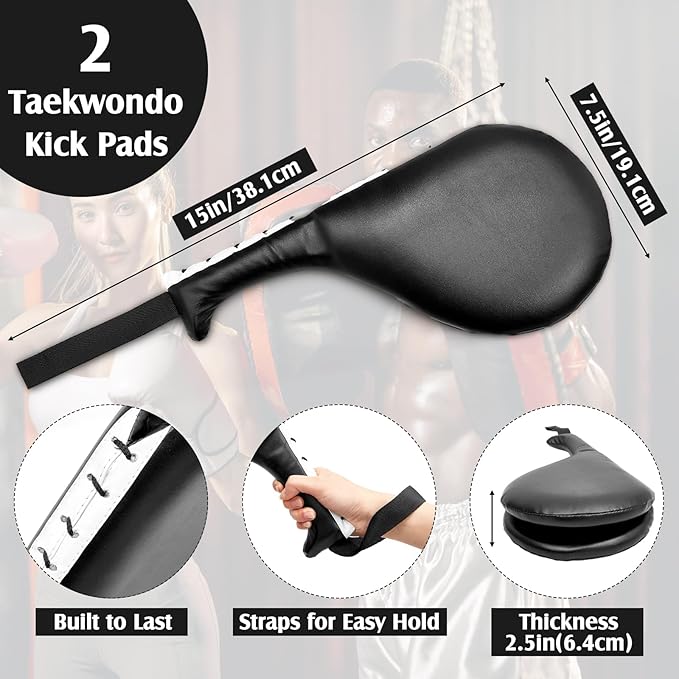 10 In1 Punching Mitts Kick Pad Set Taekwondo Pads Boxing Mitts Focus Pads Boxing Gloves Safety Head