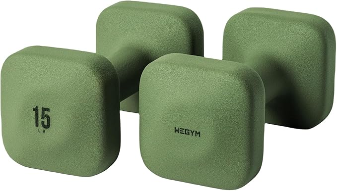 SafeGrip Dumbbells, Anti-Slip, Anti-Roll, Thick Handles, Free Weights, Square Dumbbells for Secure