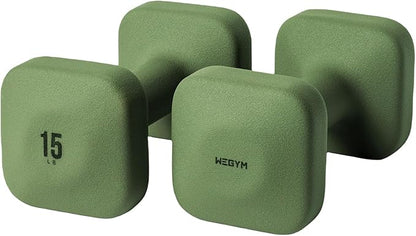 SafeGrip Dumbbells, Anti-Slip, Anti-Roll, Thick Handles, Free Weights, Square Dumbbells for Secure