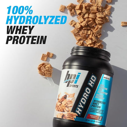 BPI Sports Hydro HD - 100% Hydrolyzed Whey Protein Powder - Muscle Growth, Recovery, 25g of