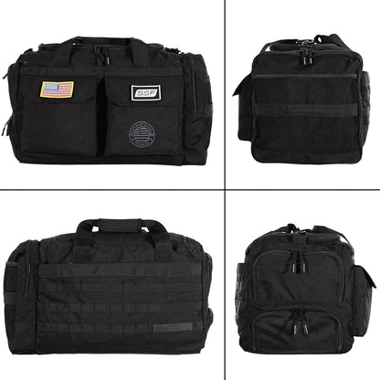 Serious Steel Fitness Heavy Duty 1000D Nylon Duffel Gym Bag (Black - Big Bud)