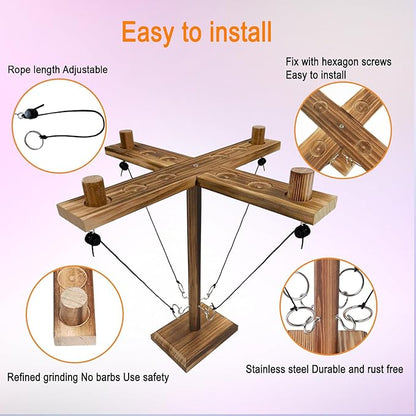 Ring Toss Game, Ring and Hook Game, Patio Games, Ring toss Game for Adults,Games for Adults