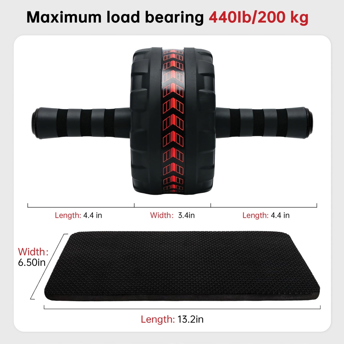 SaintCos Ab Roller Wheel for Abs Workout - Core Strength Training Equipment for Home Gym with Knee