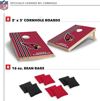 NFL 2' x 3' Solid Wood Cornhole Set with Direct Print HD Team Graphics – Great Gift for Any