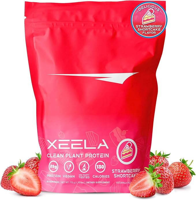 XEELA Plant Based Vegan Protein Powder - Independently Tested - 25g High Protein, Pea Protein for