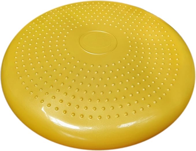AppleRound Inflated Wobble Cushion with Hand Pump, Air Stability Board (Extra Thick), Core Balance