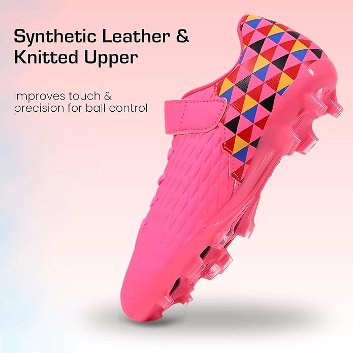 Soccer Cleats for Kids & Youth | Lightweight Football Shoes for Firm Ground | Durable Girls & Boys