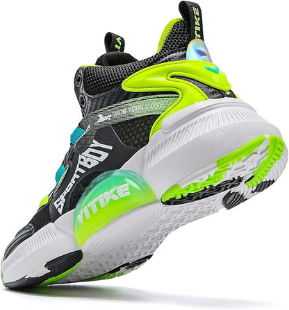 JMFCHI Kids Basketball Shoes High-top Sports Shoes Sneakers Durable Lace-up Non-Slip Running Shoes