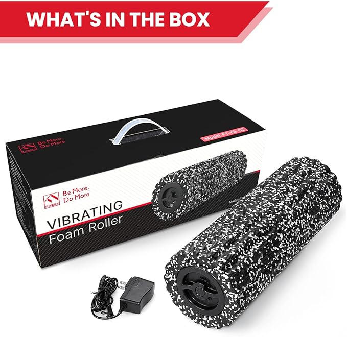 FITINDEX Vibrating Foam Roller for Muscle Deep Tissue, Back Pain Relief, Leg Foot Neck Massager