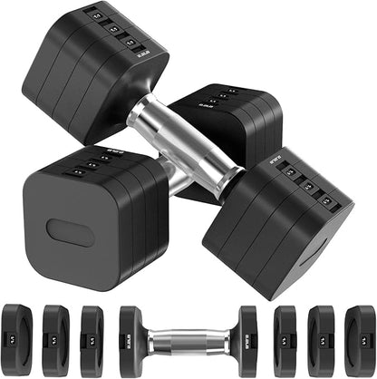 22LBS Adjustable Dumbbells Set, Adjustable Weight Dumbbells with 4 Levels 4.4lb, 6.6lb, 8.8lb