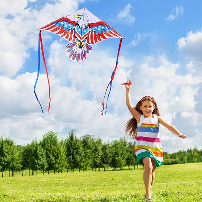 HONBO Eagle Kite, America Flag Kite for Kids and Adults. Wonderful Beginner Kite for Boys and