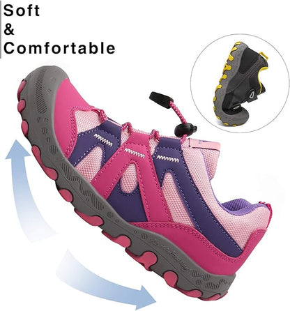Mishansha Kids Hiking Boots Toddler Girls Boys Hiking Shoes Water-Resistant Anti-Collision Non-Slip