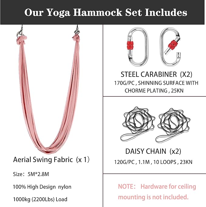 5.5 Yards Aerial Silk Swing Outdoor Hammock Aerial Yoga Swing For Adults,Aerial Yoga Hammocks for
