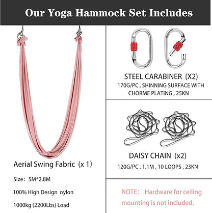 5.5 Yards Aerial Silk Swing Outdoor Hammock Aerial Yoga Swing For Adults,Aerial Yoga Hammocks for