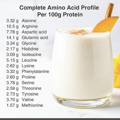 Organic Hemp Protein Powder, Plant Based and Vegan Protein Shake, Lactose and Dairy Free, Gluten