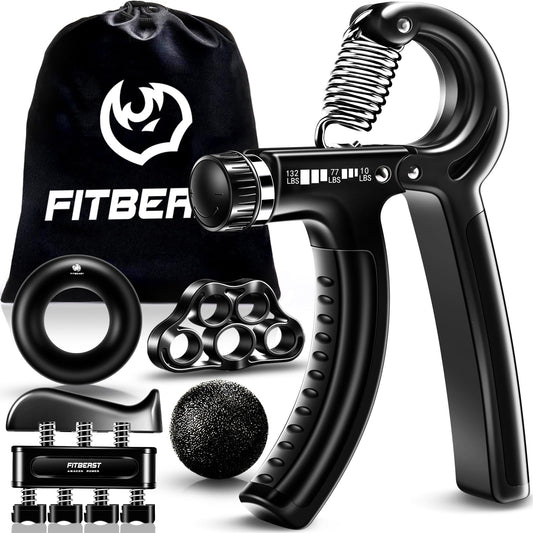 FitBeast Grip Strengthener Forearm Strengthener Hand Grips Strengthener Kit - 5 Pack Adjustable