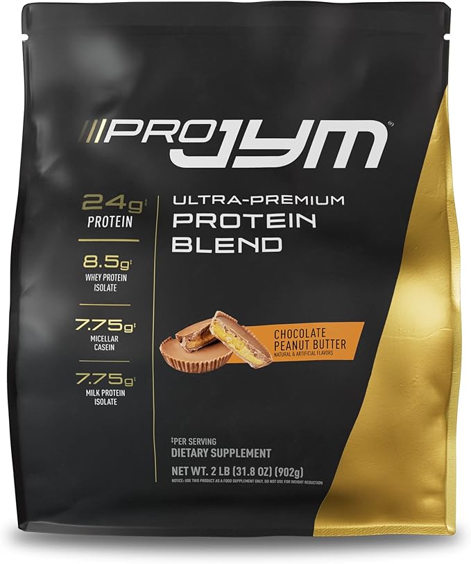 Pro JYM Chocolate Peanut Butter Protein Powder - Whey Protein Isolates, Casein, & Milk Protein