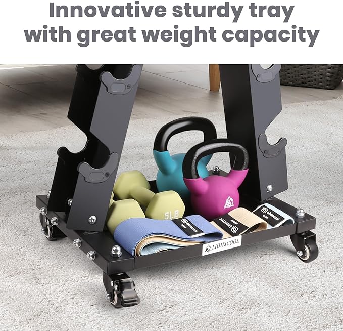 LIONSCOOL Premium Solid Steel Dumbbell Rack Stand Only, A-Frame Portable Weight Storage Organizer