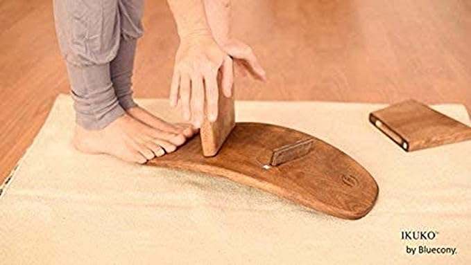 Meditation Bench IKUKO Original, Portable Version with Bag, Locally Handmade Wooden Kneeling