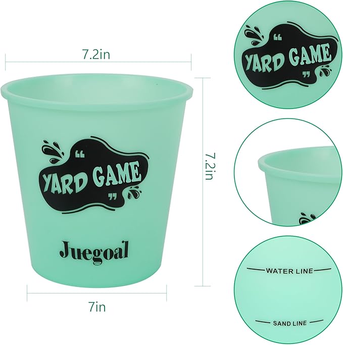 Juegoal Outdoor Giant Yard Pong Game Set Outdoor Toss Game Throwing Game for Beach, Camping, Lawn