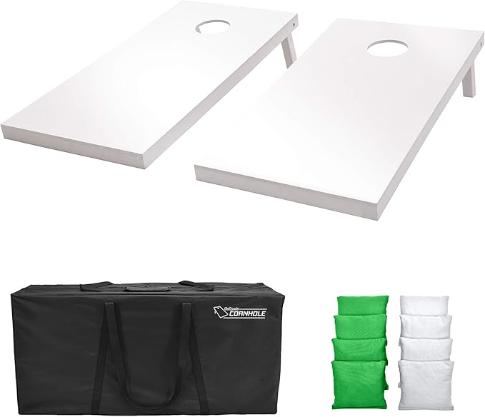 GoSports 4 ft x 2 ft Regulation Size Wooden Cornhole Boards Set - Includes Carrying Case and Over
