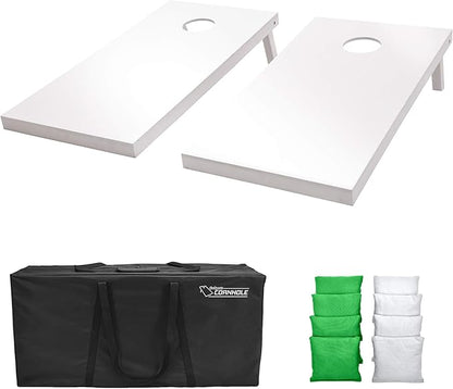 GoSports 4 ft x 2 ft Regulation Size Wooden Cornhole Boards Set - Includes Carrying Case and Over