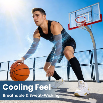 8 Pairs Soft Arm Sleeves, Cooling Compression Arm Covers for Men & Women