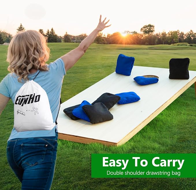 EunHo Cornhole Bags Set of 8 Regulation Size & Weight Corn Hole Bean Bags Official Professional All