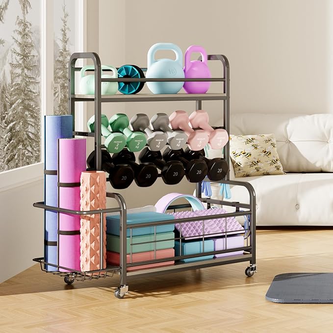 Homeiju 450LBS Dumbbell Rack,Weight Rack for Dumbbells,Weight Rack for Home Gym,Home Gym Storage
