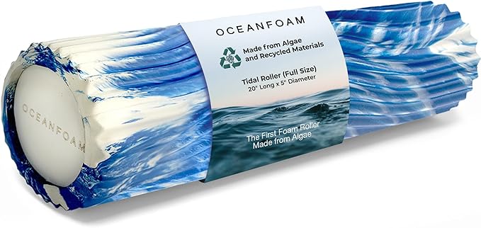 Oceanfoam Tidal Roller - Royal Marbled - Muscle Massage Foam Roller for Back Pain & Stretching