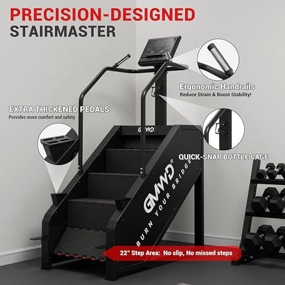 Stepper Machine, GMWD Stair Climber with LED Screen, Commercial Grade Stair Stepper Exercise