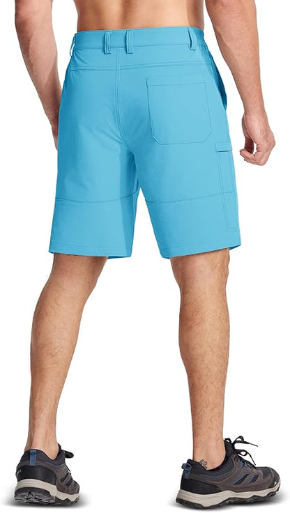 MAGCOMSEN Men's Hiking Cargo Shorts Quick Dry Lightweight 9" Golf Shorts Summer Casual Work Outdoor