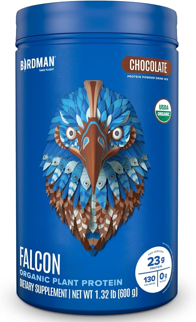 Falcon Vegan Protein Powder Organic, Stevia & Sugar Free, Plant Based Protein, Low Carb, Dairy