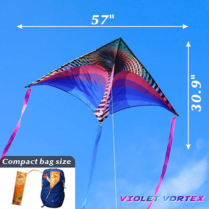 ORGCLDKT-Rainbow Cruiser Delta Kite, Kites for Kids Ages 8-12,4-8,Boys,Girls,Kites for