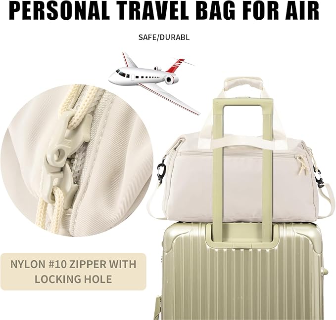 Weekender Duffel Bag with Shoe Compartment And Wet Pocket-Luggage Everyday Overnight Bag for Men