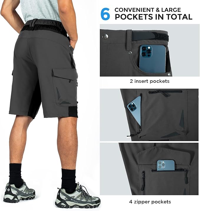 XKTTAC Men's Outdoor Quick Dry Lightweight Stretchy Shorts for Hiking, Tactical, Camping, Travel